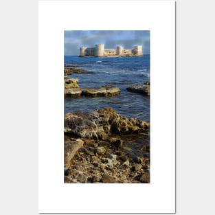 Turkish Mediterranean coast is Kizkalesi girl castle Posters and Art